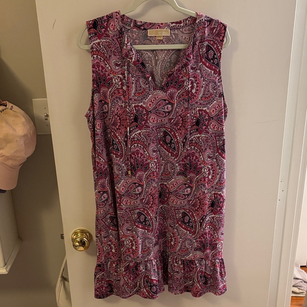 Michael Kors Pink Paisley Sleeveless Tunic